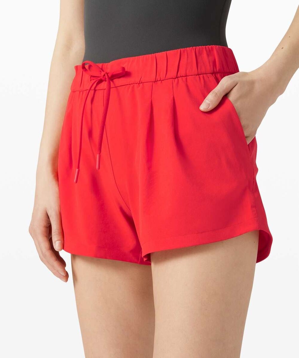 Lululemon Stroll at Sundown Shorts Red Sz 10 Women’s Athletic Bottoms Nice!